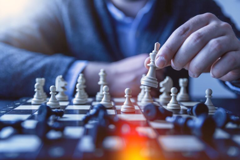 Chess move as symbol of great strategic planning and choices