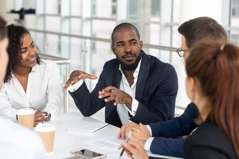 Leaders in a meeting