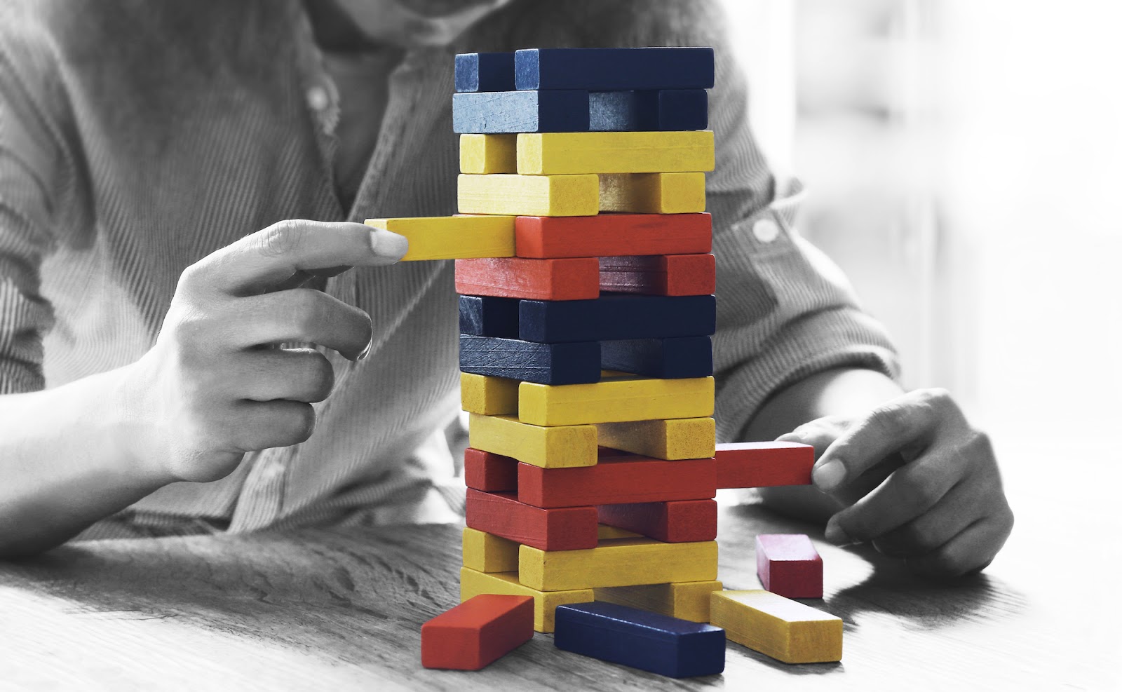 Strategic playing of Jenga