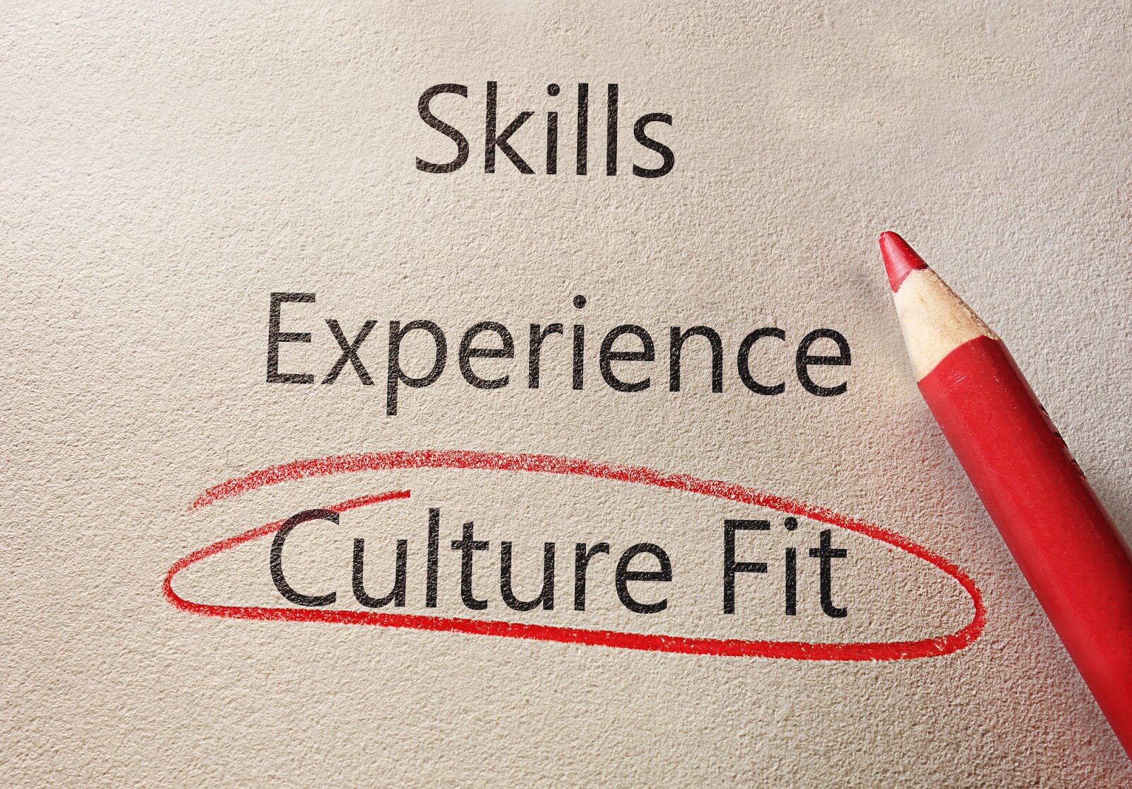 "Culture fit" circled in a job application