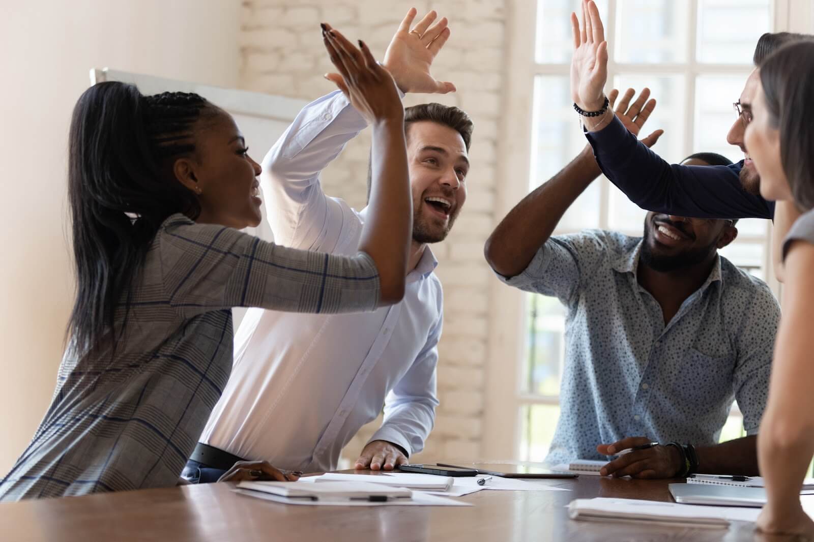 Sales team in a meeting